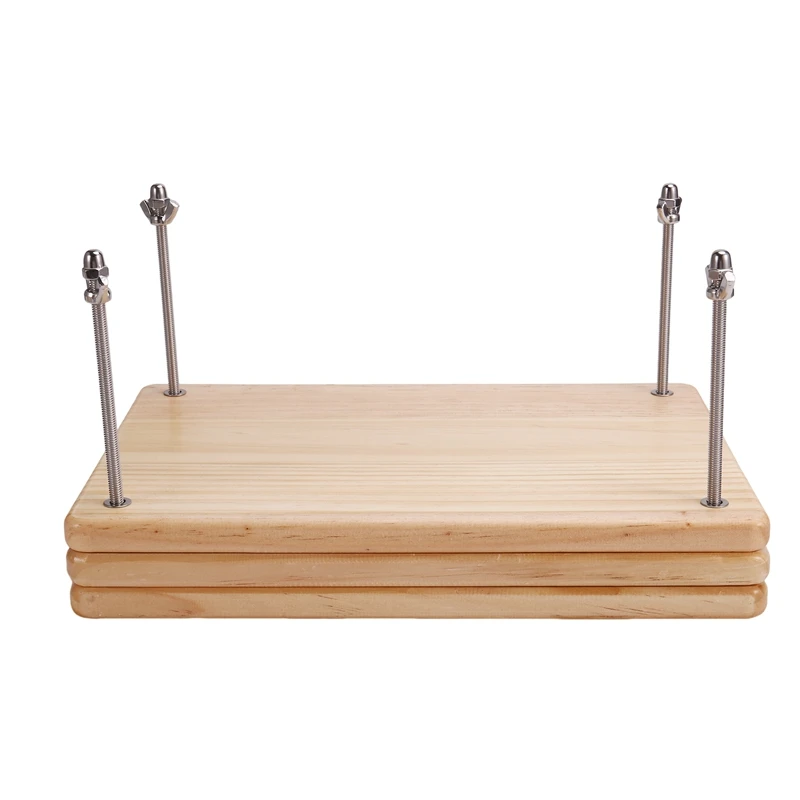 Wooden Book Press Binding Tool Multi-Purpose Book Press Book Clamp Home Ancient Book Repair Paper Clamp Three Layers