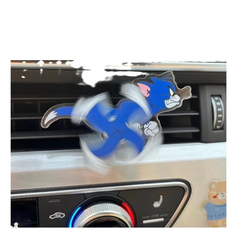 Neue Kawali Tom Und Jerry Cartoon Auto Air Outlet Dekoration Klimaanlage Acryl Zubehör Clip Drehbare Spielzeug Kinder Gif