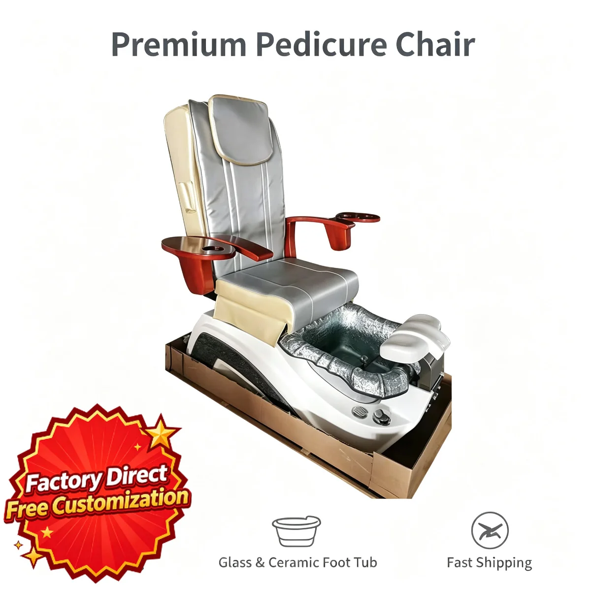 Professional Electric Massage Pedicure Spa Chair Heated Foot Bath Manicure Nail Salon Beauty Furniture Equipment