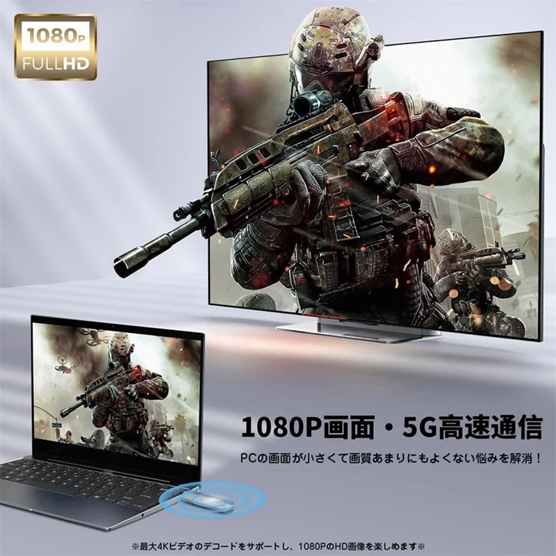 جهاز إرسال واستقبال لاسلكي متوافق 1080P/5Ghz/30M محول دونجل نقل للكمبيوتر/الكاميرا/التلفزيون/جهاز العرض