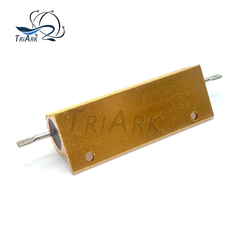 RX24-100W 0.01R~200K Watt Power Metal Shell Aluminium Gold Wirewound Resistor 1 4 6 7 8 10 20 200 500 1K 3.3K 10K ohm Resistance