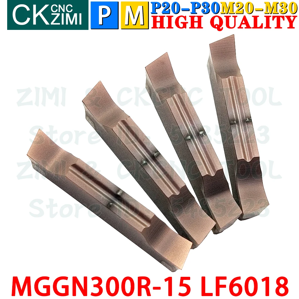 MGGN300R-15 LF6018 MGGN 300R 15 3mm Carbide Inserts Cutting grooving Inserts tools CNC Metal lathe Tools for Stainless Steel