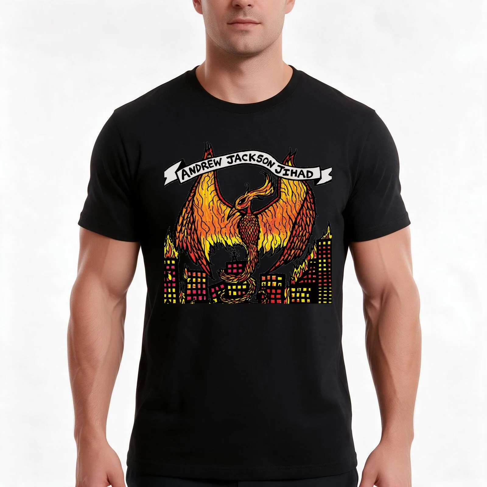 Andrew Jackson Jihad - Lustres rares T-Shirt, Summer Casual Cotton Tee, Oversized Streetwear Tops, Vintage Graphic Print