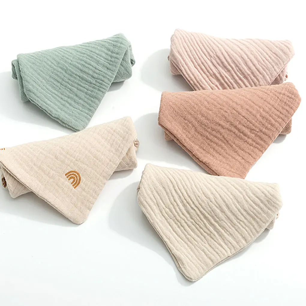 5 pezzi panno per il viso in cotone per bambini morbido cotone e lino assorbenti asciugamani per bambini mussola quadrati asciugamano per neonato panno per ruttino set quadrato