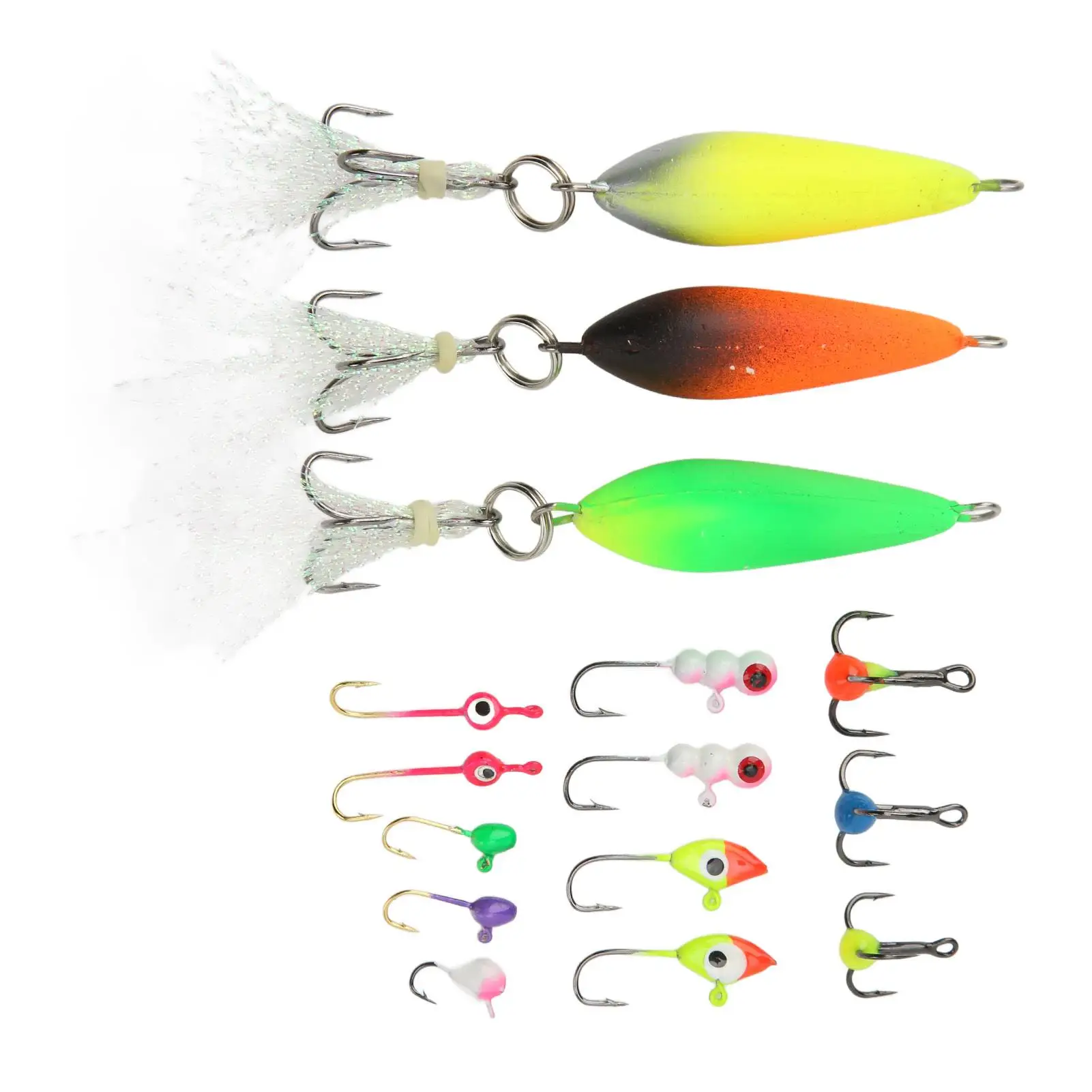 High Carbon Steel  Fishing Jigs Kit - Sharp Fishing Jig Head Hooks for bass & for saltwater Tackle