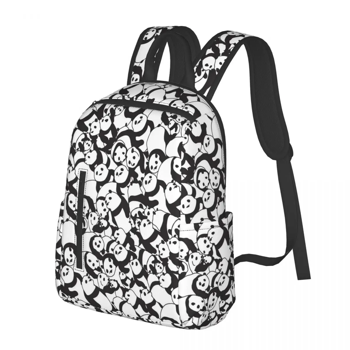 Cartoon Panda Painting Pattern Student Backpack School Bag Hiking Travel Daypack for Boys Girls Bookbag Shoulder Bags