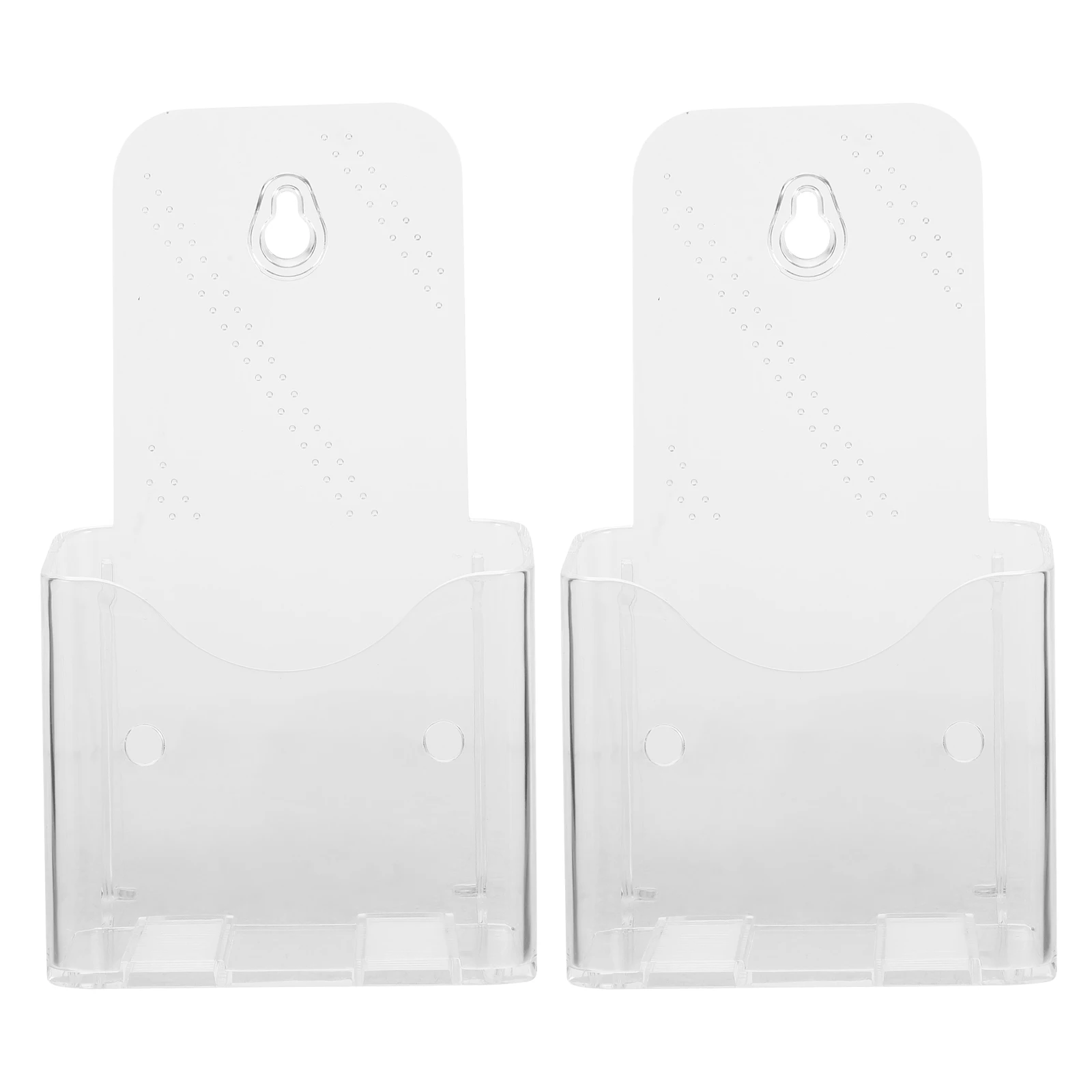 

2Pcs Acrylic Pamphlets Holder Transparent Document Display Stand Stable Lightweight Bookshelf for Desk Wall Table Retail Store