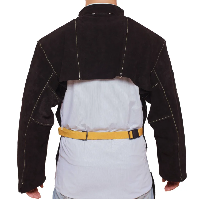 Cowhide Electric Welding Fire-proof Scalding-proof Flame-retardant Detachable Apron Vest-Top Welder Protective Clothing