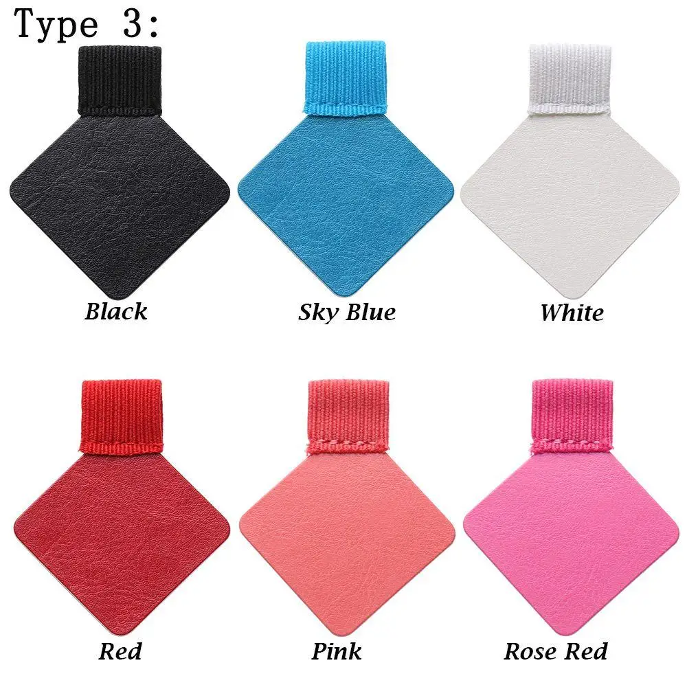 4 Pcs / Set Convenient Multicolor Notebook Accessories Pen Clips Pencil Elastic Loop Self-adhesive Pens Holder Leather