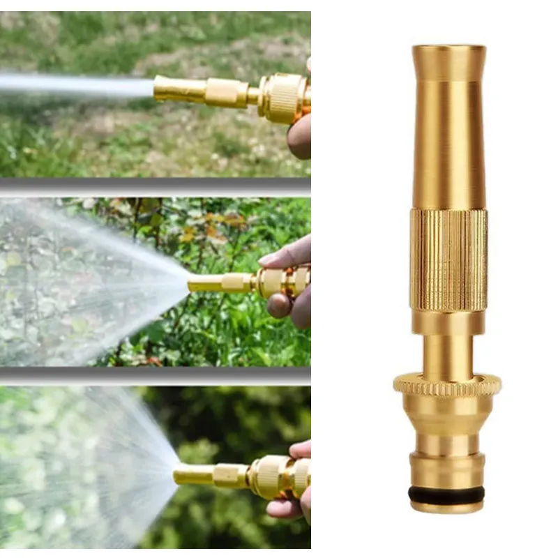 1 Stück Messing Verstellbare Hochdruck-Sprühpistole Multifunktionale Düse für Autowäsche Gartenbewässerung
