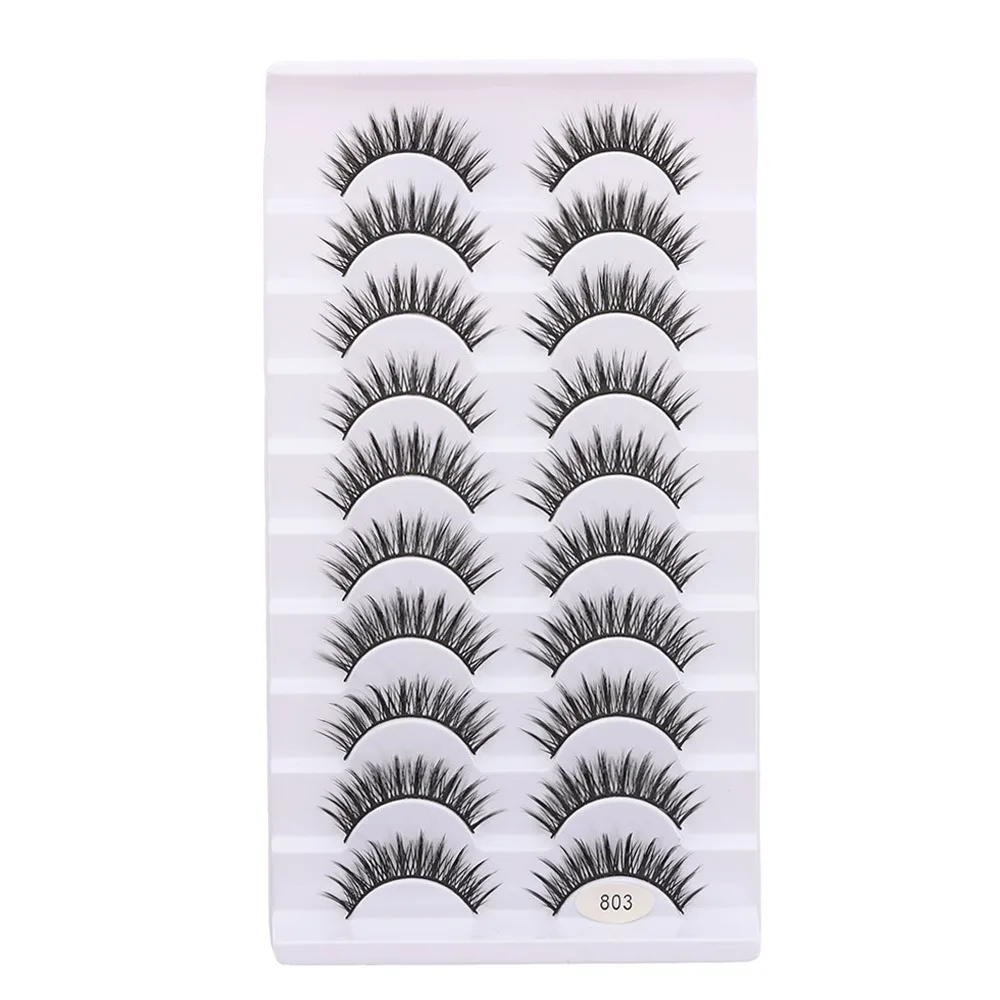 Faux cils complets faits à la main, sans cruauté, en faux vison 3D, naturels et longs, pour extension de cils