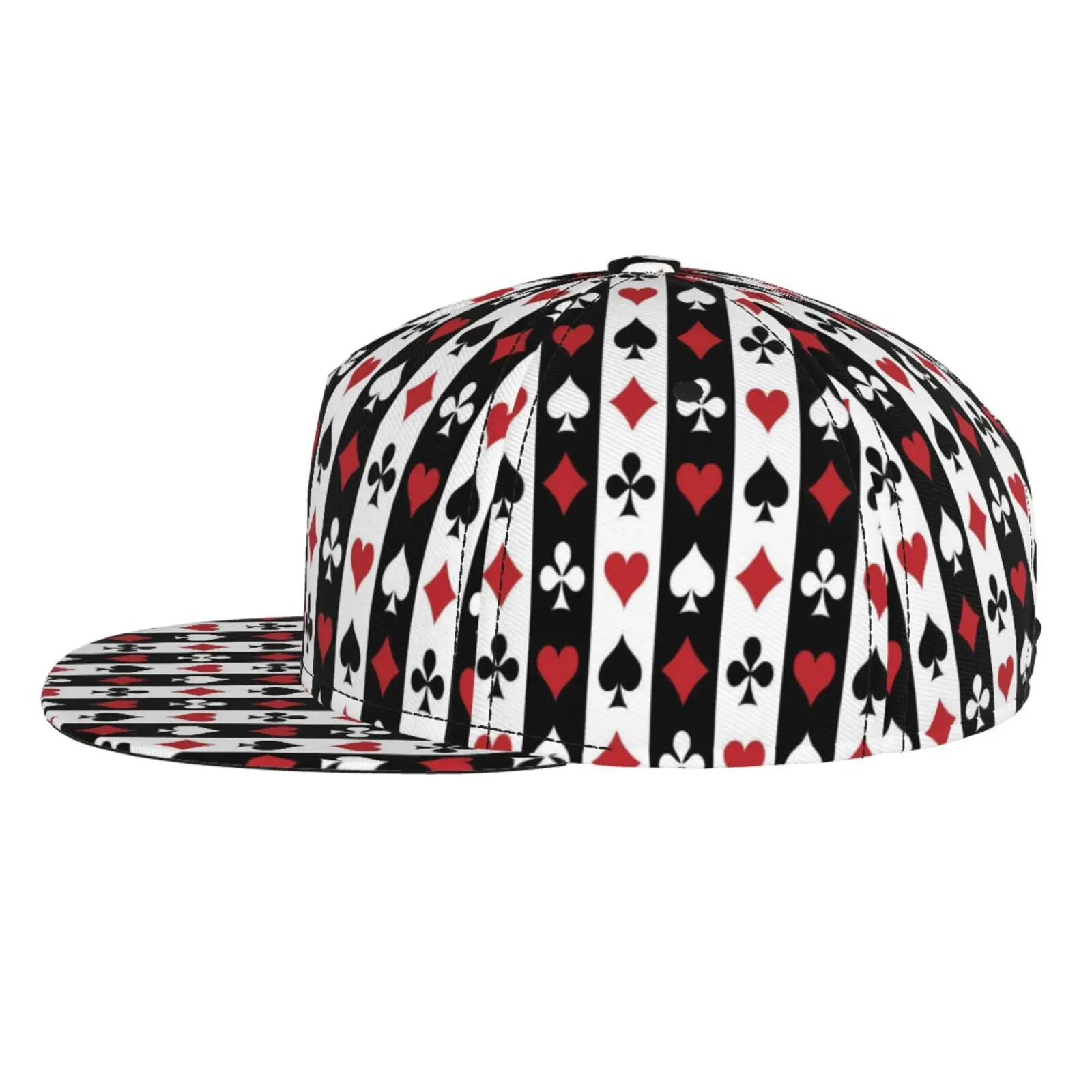 Poker Red & Black Baseball Hat Unisex Outdoor Sport Cap Hip Hop Golf Visor Street Style Men Women