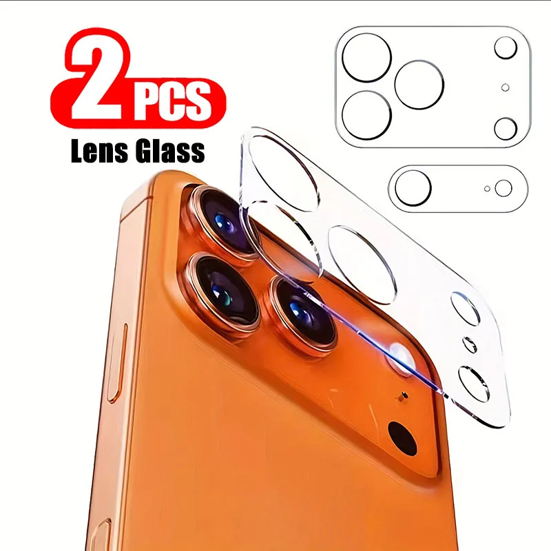2 Stück 9H gehärtetes Glas Rückfahrkamera Objektivschutz für iPhone 17 Pro Max Objektivzubehör Abdeckung iPhone 17 Air 17 Pro