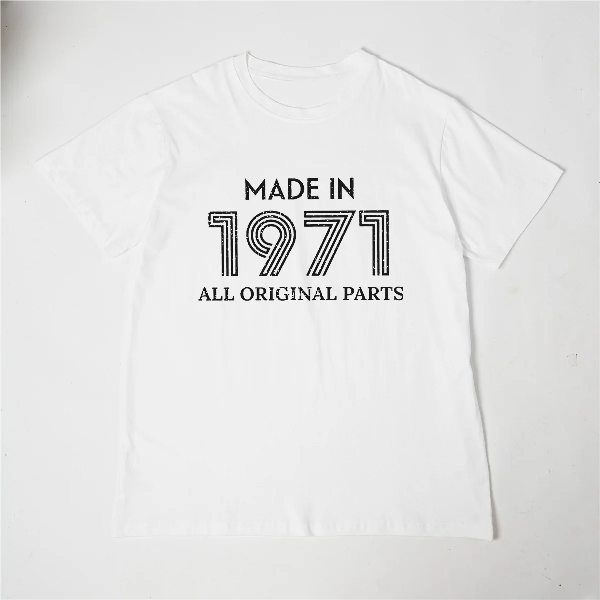 

Made In 1971 All Original Parts T Shirt Classic T-shirt Men Cotton O-neck Tshirt Hip Hop Tees Streetwear Harajuku