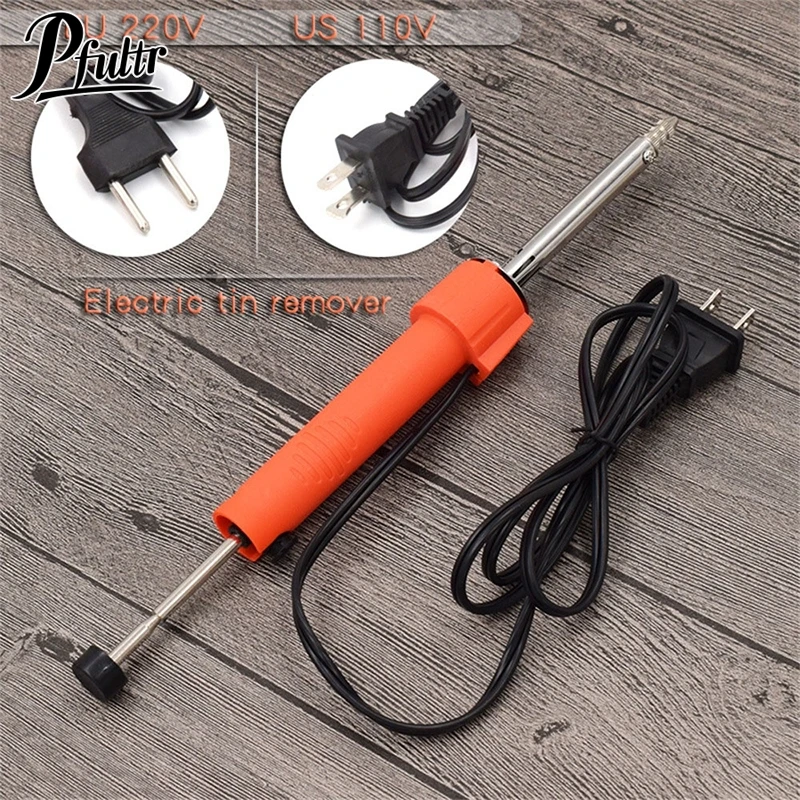 

Electrothermal Vacuum Solder Sucker 110-220V EU US Durable Desoldering Pump Soldering Iron Pen Dual Purpose Repair Tool