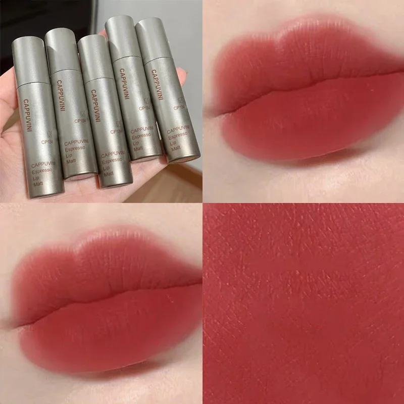 Matte Finish Lip Glaze,เนื้อกํามะหยี่,กันน้ําNon-Stick Cup Lip Glaze Smudge Proofไม่จางหายLiquidลิปสติกDropshipping