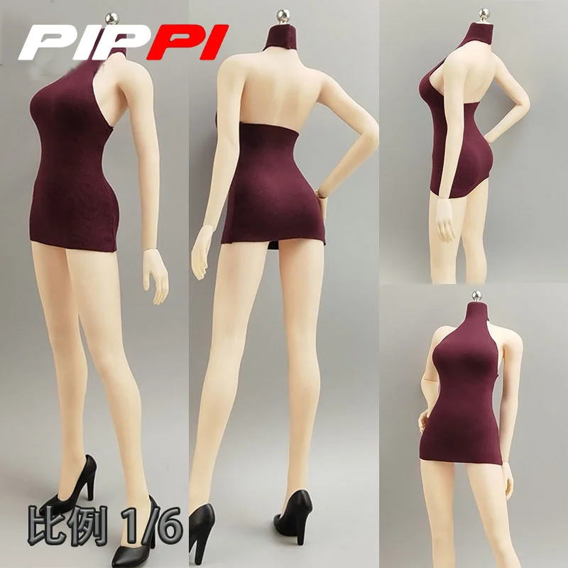 1/6 Bilancia Sexy Collo Alto Backless Gonna Corta Vestiti Eleganti Accessorio Modello Misura 12 ''BJD Soldato Action Figure Corpo
