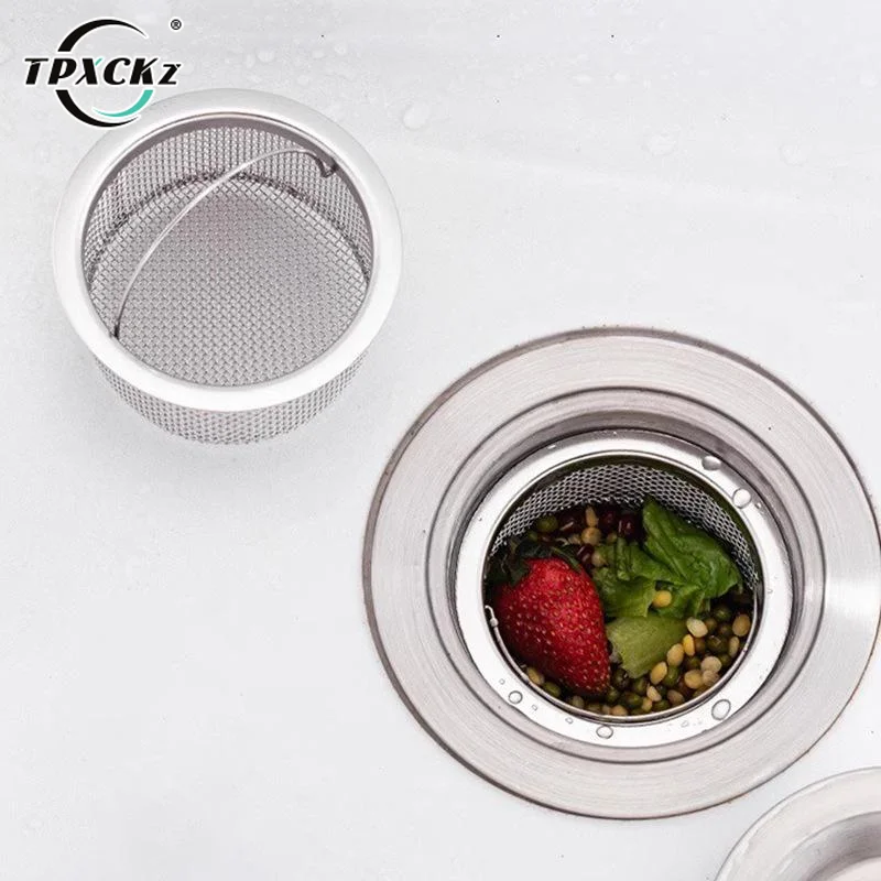 SL Stainless Steel Kitchen Sink Drain Strainer Fine Mesh Easy Lift Handle Prevents Food Waste Clogging Pipes For Daily Use
