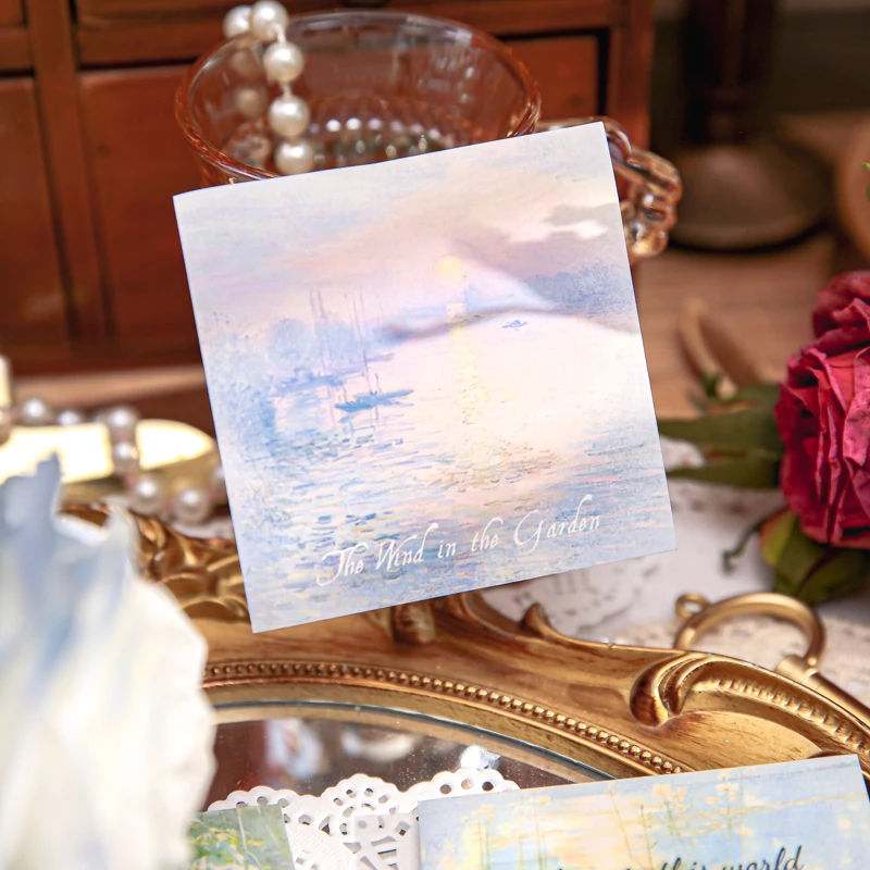 

90sheets Light Dream Series Ins Landscape Illustration Material Notes Creative Handbook DIY Scrapbook Aesthetic Craft Paper