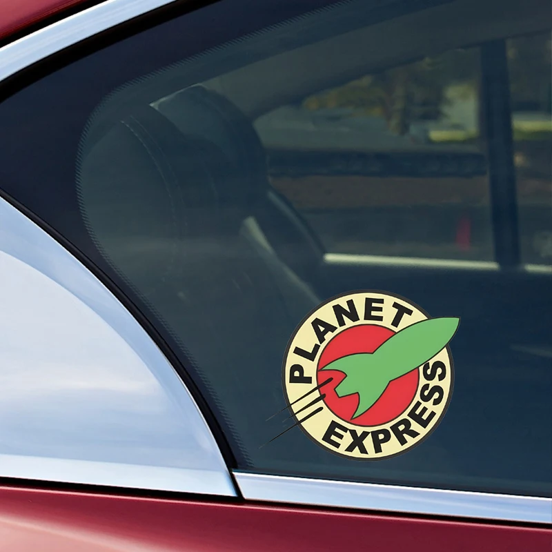 ملصق فينيل بشعار Futurama Express للكوكب ، سيارة ، نافذة ، ملصق ، حائط ، مصد ، إكسسوارات سيارة ، JT300 ، #