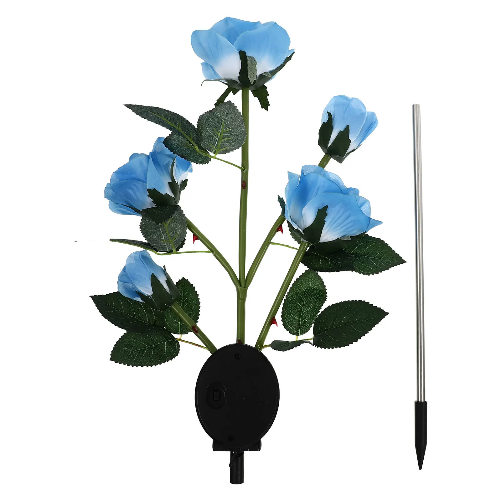 1 шт., солнечная лампа для газона в форме розы, водонепроницаемый светодиодный светильник для сада и двора, ландшафтное освещение для наружного украшения газона, патио