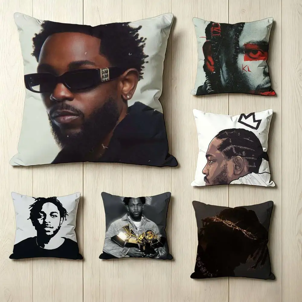 Top-tier rapper K-Kendrick L-Lamar  Square Double-Sided printed Pillow Case Bedroom Bedside Pillow Sofa Cushion Cover