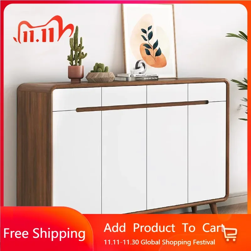 

Вешалка для хранения обуви из массива дерева, винтажная белая традиционная вешалка для обуви, минималистичные европейские ремешки, офисная мебель