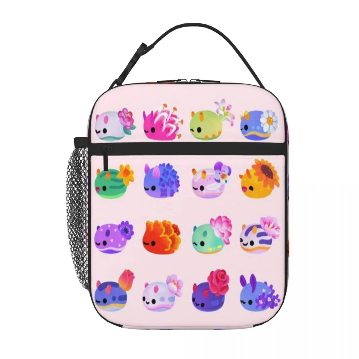 Bestselling Flower Sea Slug - Pastel Classic Reusable Lunch Bag Day Excursion Insulated Snack Tote