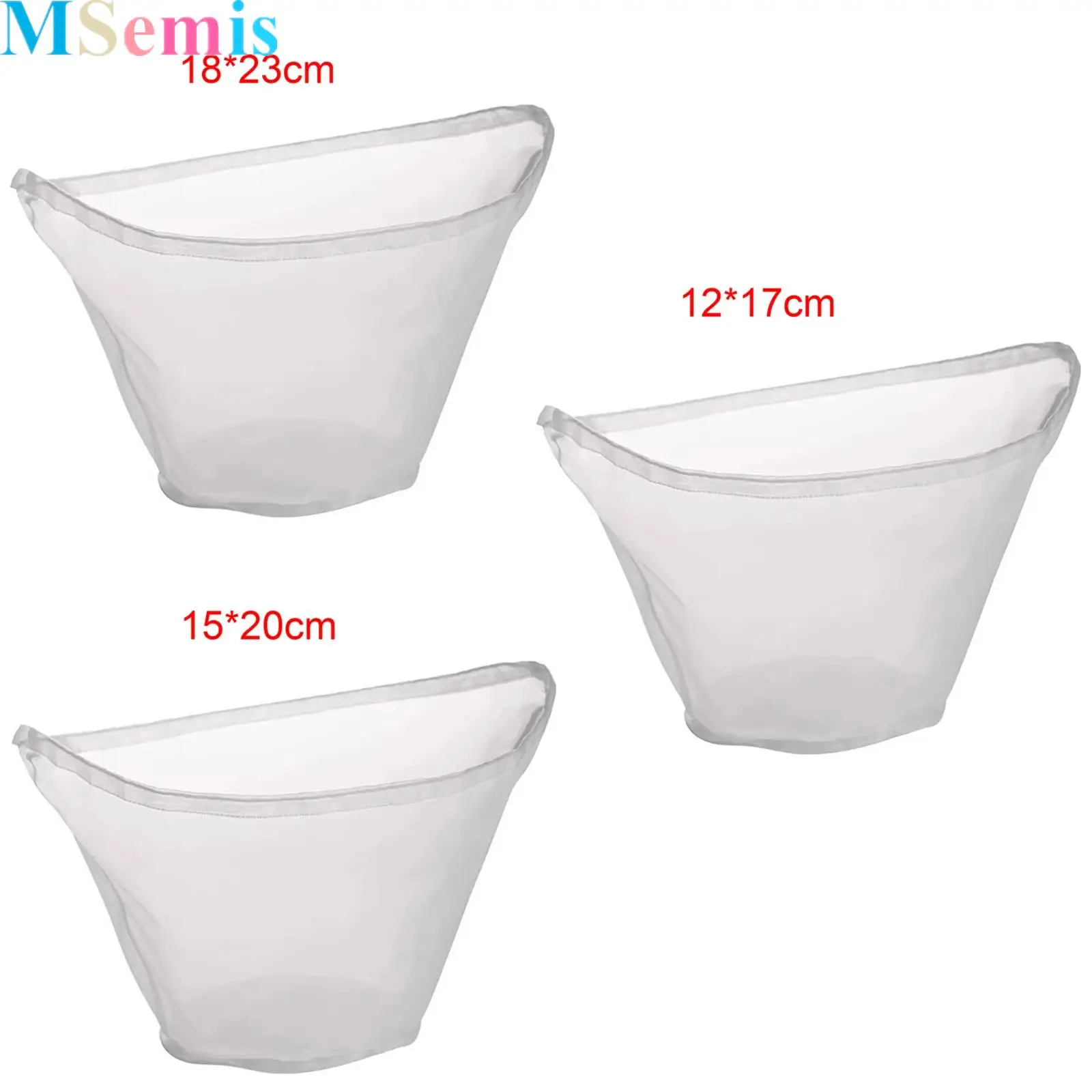 

Nylon Bowl-shaped Squeezing Bag 3Pcs Large Capacity Wide Mouthed Strainer Food Stuffing Squeezing Bag Household Tools Accessory