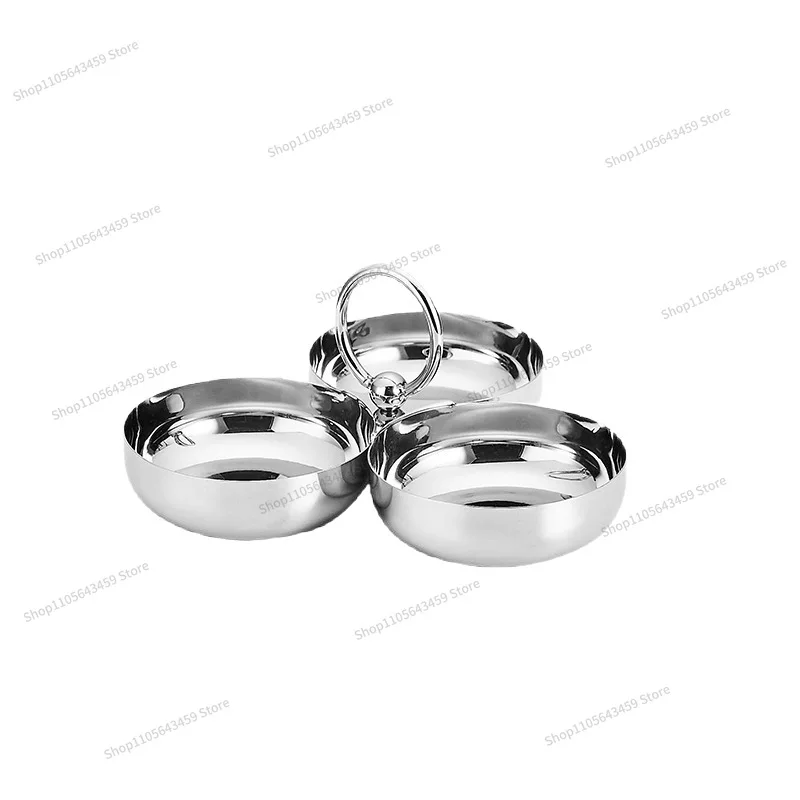 For stainless steel snack bowl living room coffee table fruit plate candy snack plate dried fruit bowl ornament