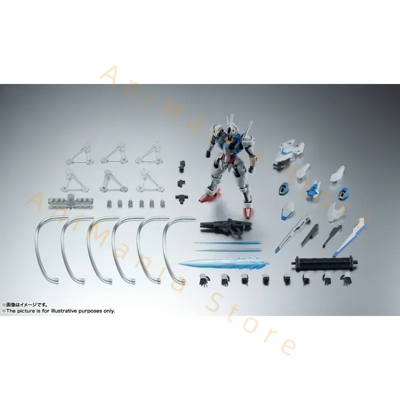 반다이 재고 있음 오리지널 ROBOT SPIRITS XVX-016 건담 공중 15주년 기념 및 효과 부품 세트 애니메이션 액션 피규어 장난감 모델