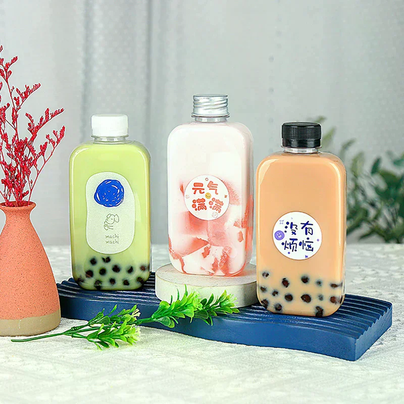 Plastic Bottles For Drinks Storage Containers Drinking Water Bottles Plastic Water Bottle With Lids Caps 400ML