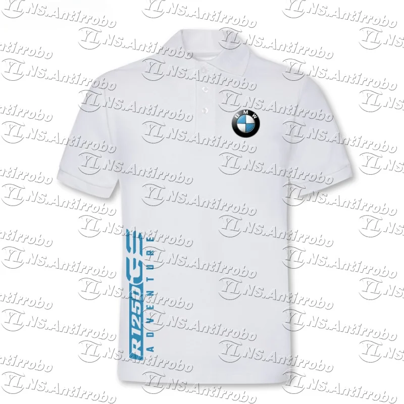 BMW دراجة نارية قميص بولو تي شيرت رجالي على الطرق الوعرة قميص بولو مطبوع الصيف الرياضة امتصاص العرق تنفس التجفيف السريع