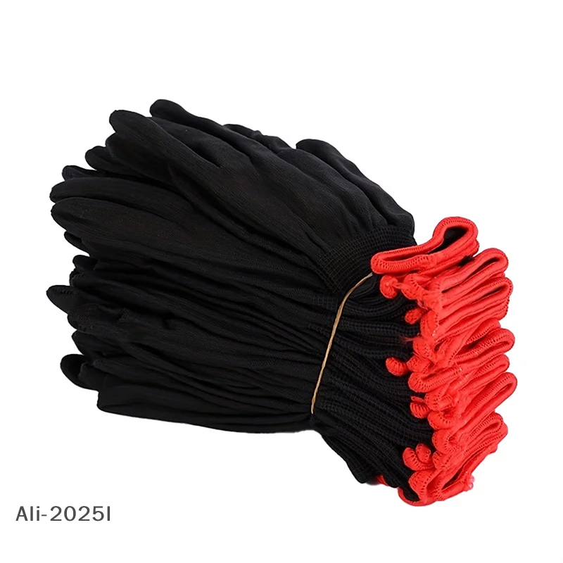 

【I】6Pairs Breathable Nylon Garden Work Gloves Without PU Coating And Silicone Not Waterproof Durable For Excavation And Planting