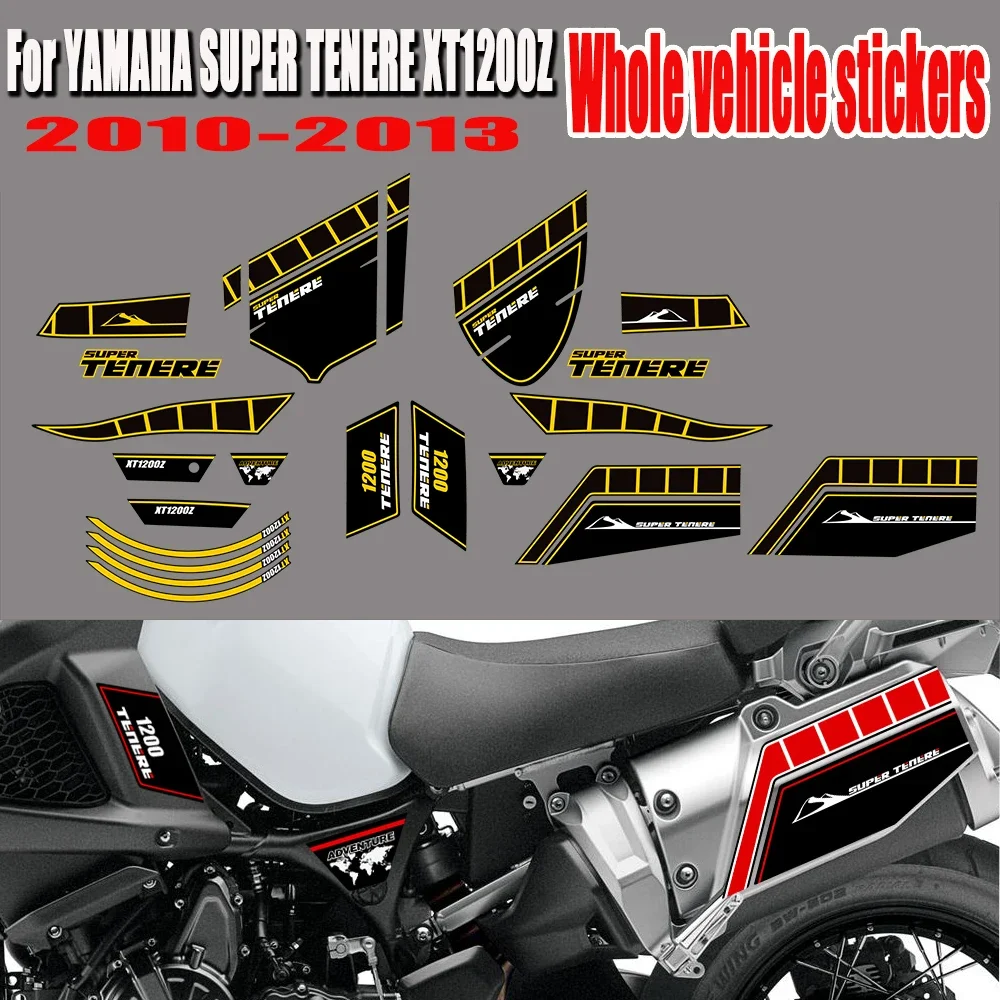 For YAMAHA SUPER TENERE XT1200Z 2010 2011 2012 2013Trunk Luggage Tank Pad Protection Stickers XT 1200 Z WORLD CROSSER Kit