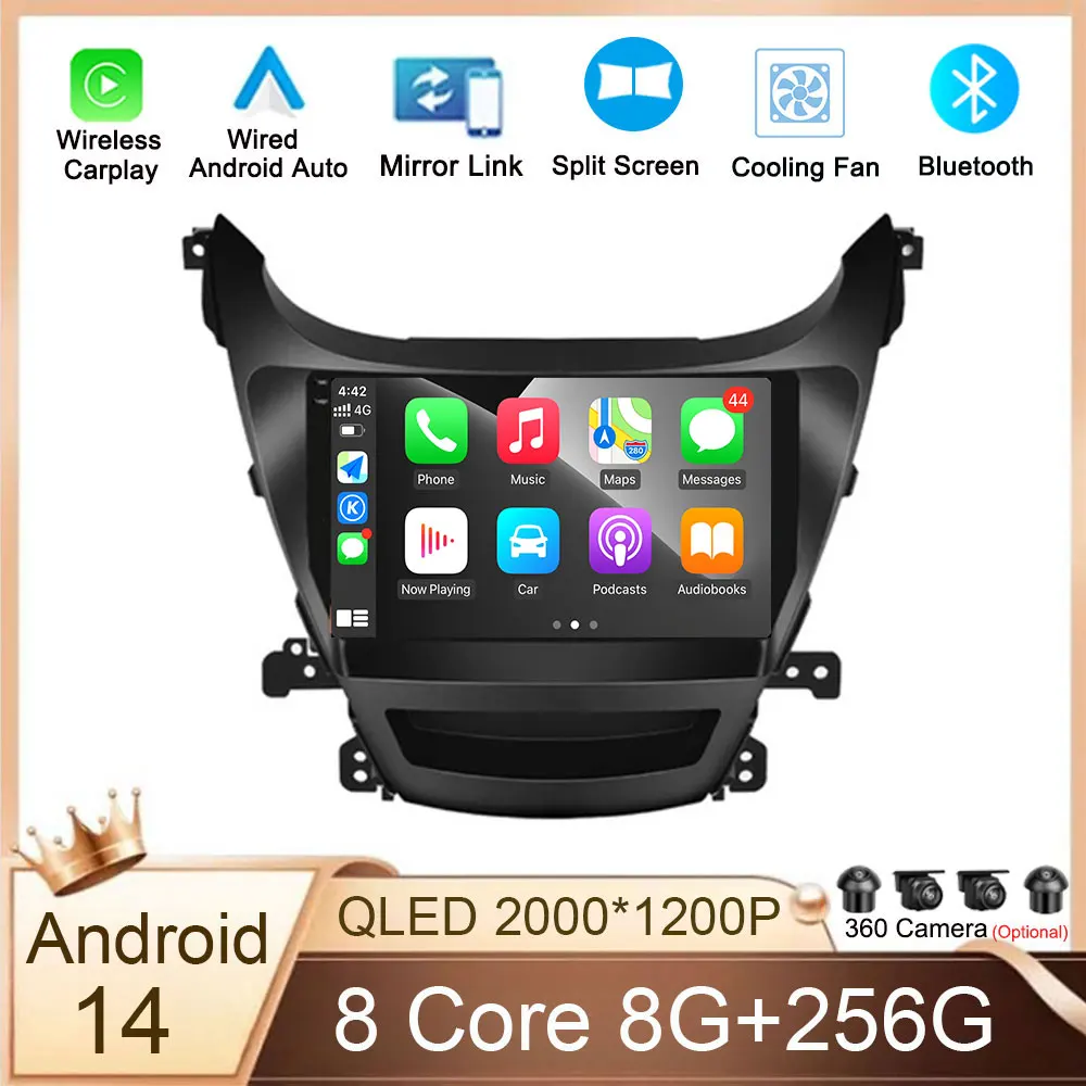 

Multimedia Video Stereo Car Radio Player Android 14 For HYUNDAI ELANTRA 2011 2012 2013 2014 2015 2016 Navigation GPS 4G WIFI BT