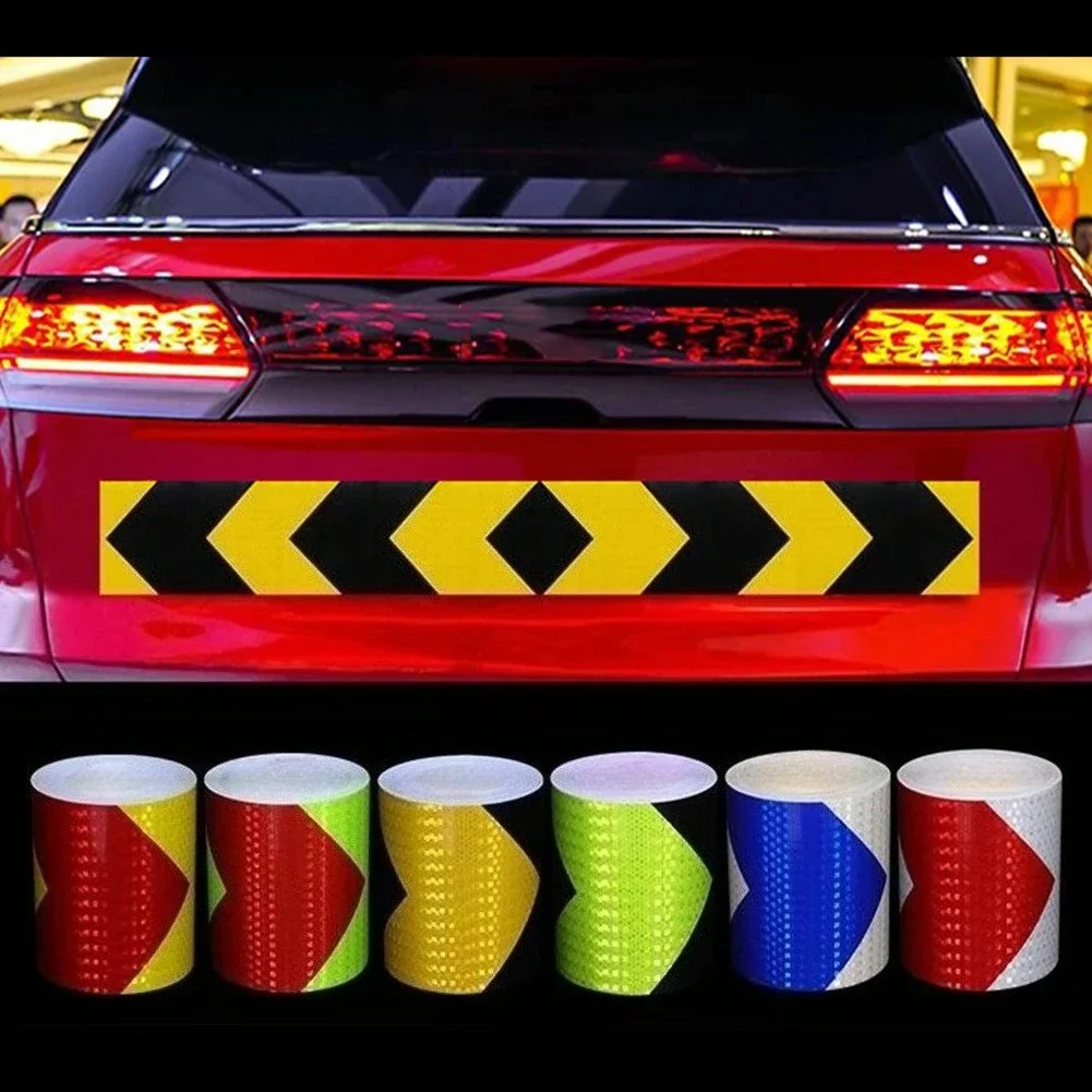 5CM High Visibility Self-adhesive PVC Reflector Sheeting Tape Road Traffic Collision Avoidance Reflective Sign Sticker