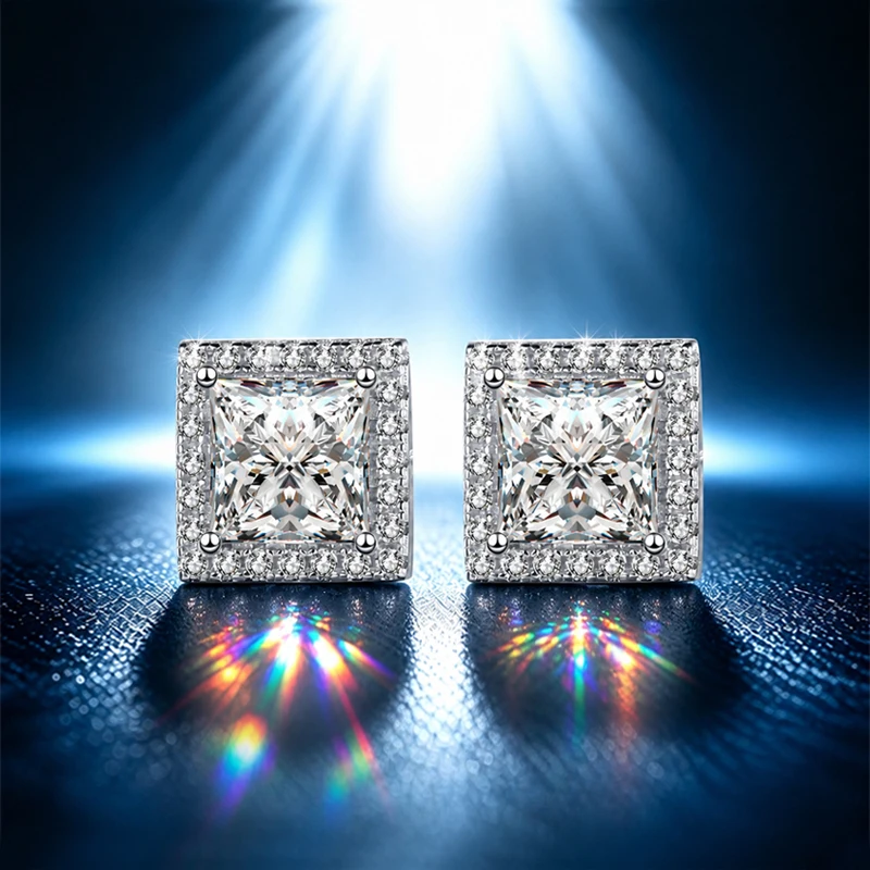 0,5-2ct D-Farbe VVS1 Herzschliff Moissanit Ohrstecker S925 Silber Halo-Fassung Ohrringe GRA-Zertifikat Edelschmuck – Detail 21