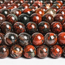 6/8MM Natural Stone Brecciated Jasper Beads Strands Round Gemstone Beads For DIY Bracelet Jewelry Making Findings