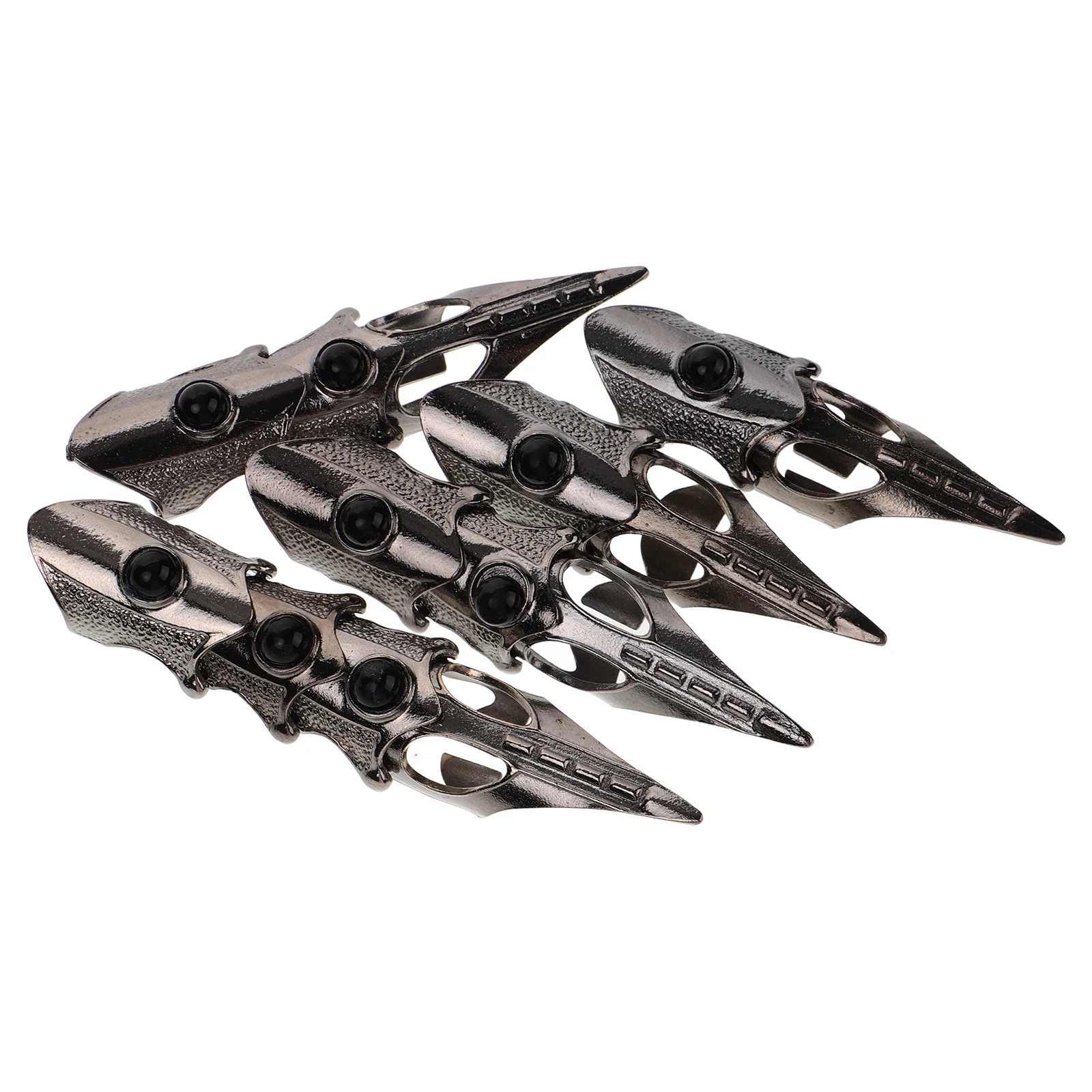 

5 Pcs Punk Rings Vintage Skull Animal Joint Finger Ring Cool Charm Halloween Full Finger Statement