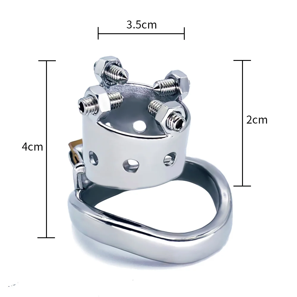 LEZEE Spiked Penis Cages Metal Male Chastity Cage Cock Lock Device Adult Game Abstinence Urethra Lock Penis Ring BDSM Sex Toys
