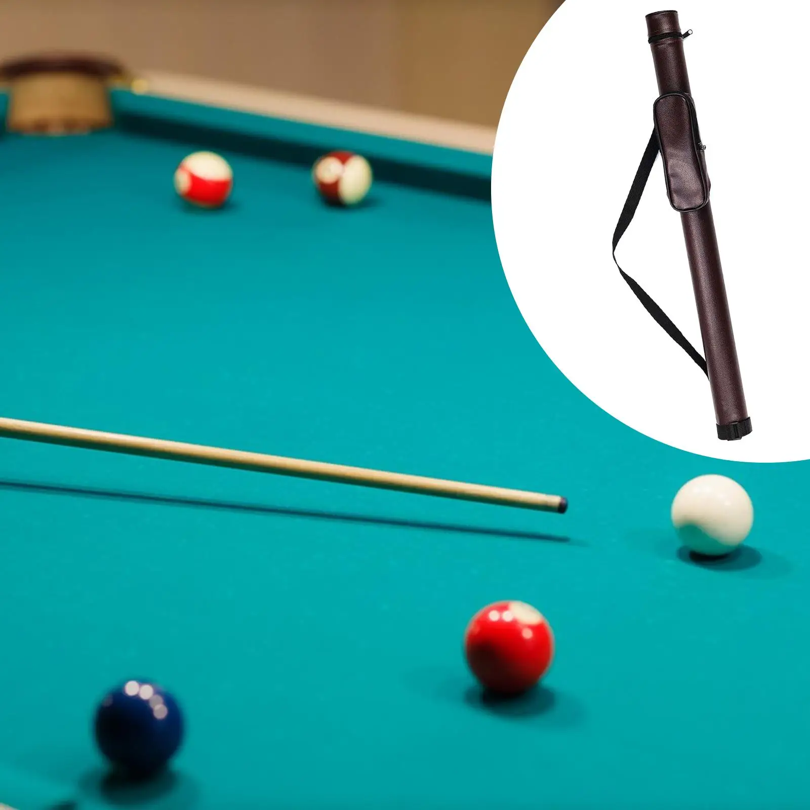 

Чехол для бильярдного кия из мягкой искусственной кожи, полукруглый, для защиты кия во время игры в бильярд