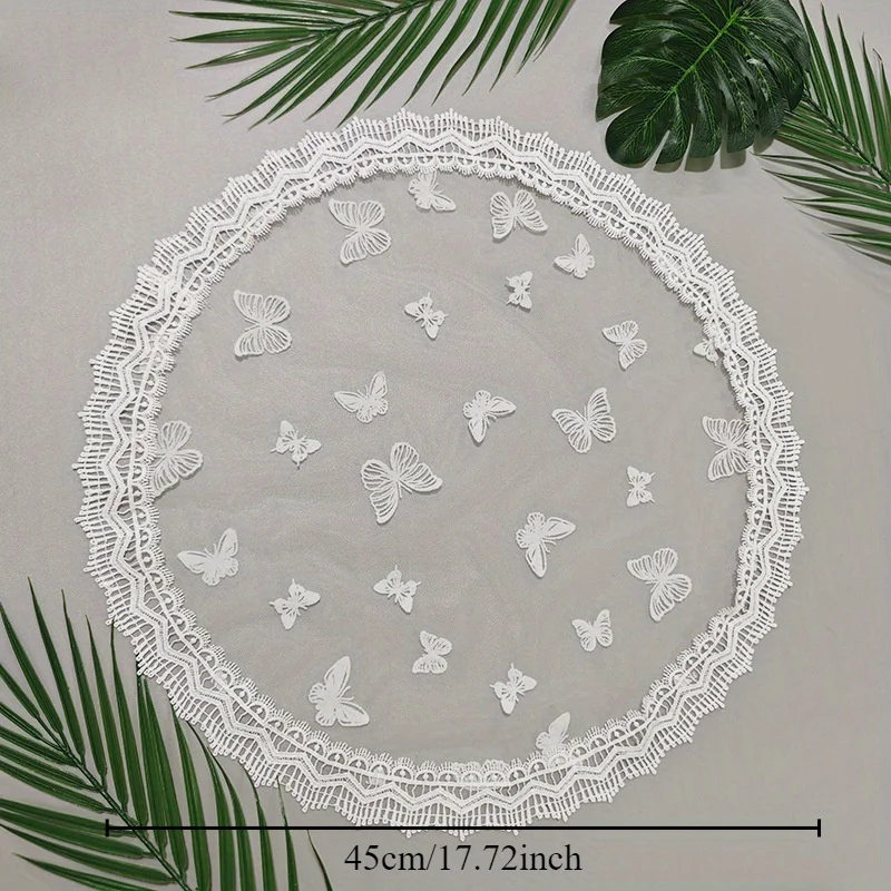 Round Lace Head Scarf Veil for Girl Hair Scarf Hair Decors Church Hair Scarf Headbands Ethnic Wedding Bride Headpiece