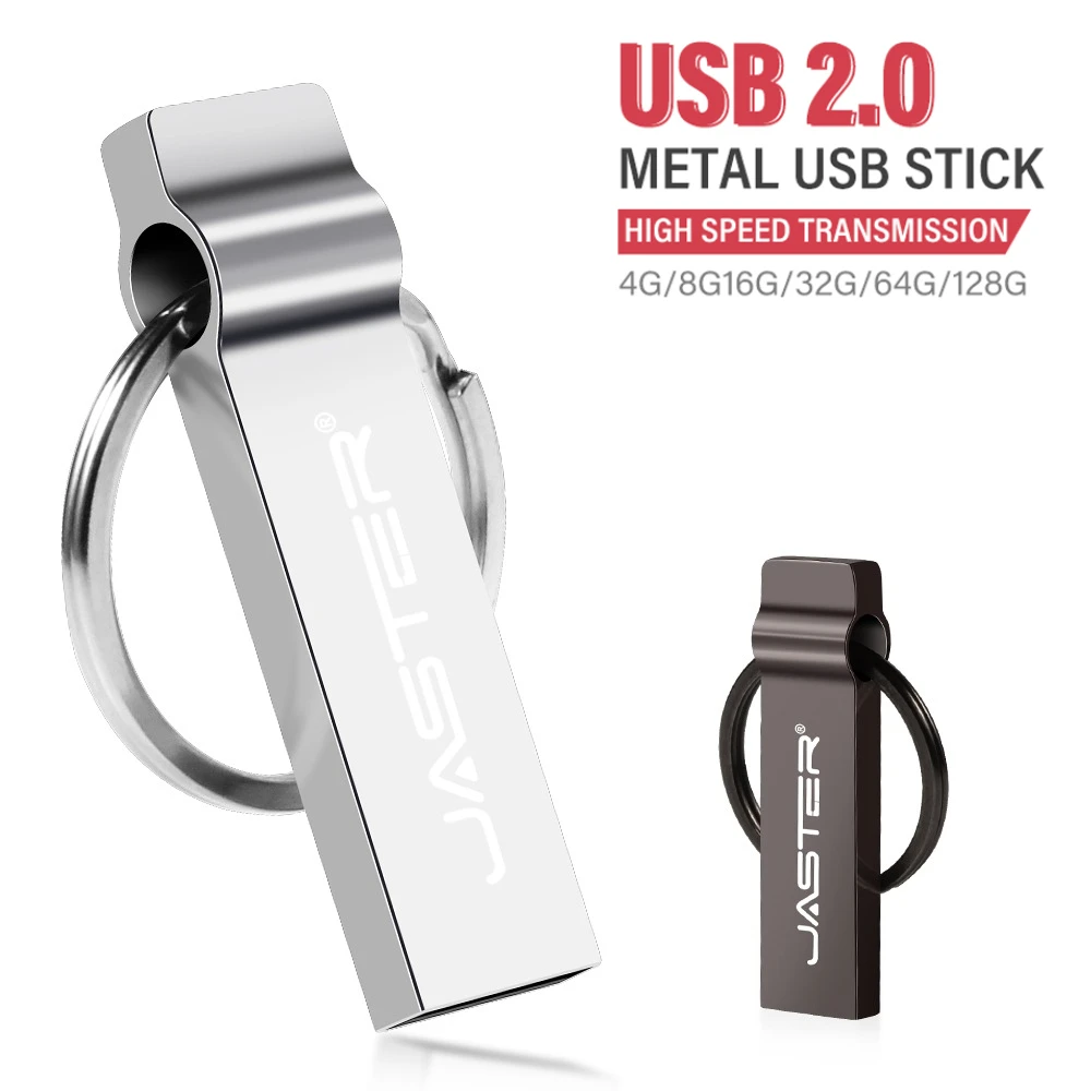 

JASTER Whistle USB Flash Drive 128GB Metal Memory Stick 64GB Business Gift Flash Disk 32GB Silver Pen Drive 16GB USB Stick 8G 4G