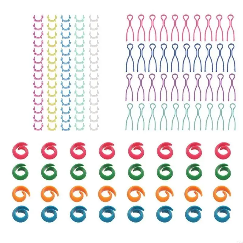 R66A 142Pcs Thread Spool Huggers Bobbin Holders Clip Set for Embroidery Quilting Sewing Accessory Organize