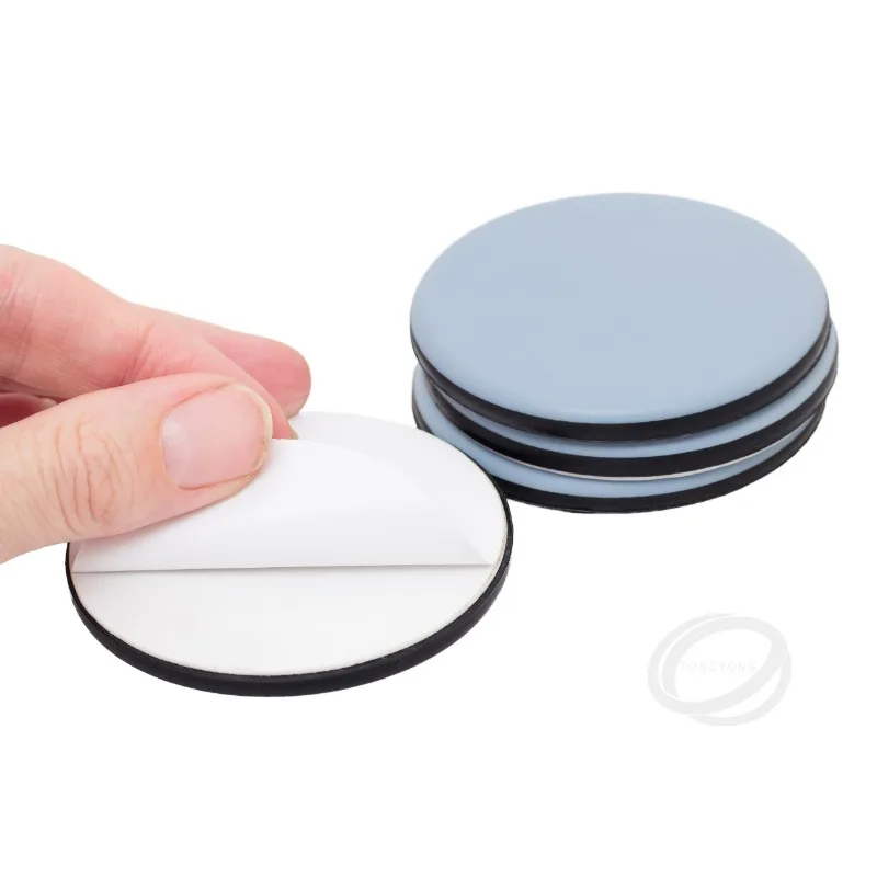 4Pcs 70mm Self-Adhesive Furniture Slider Pads Chair Table Leg Covers Floor Protector for Carpet Tile Hardwood Sofa