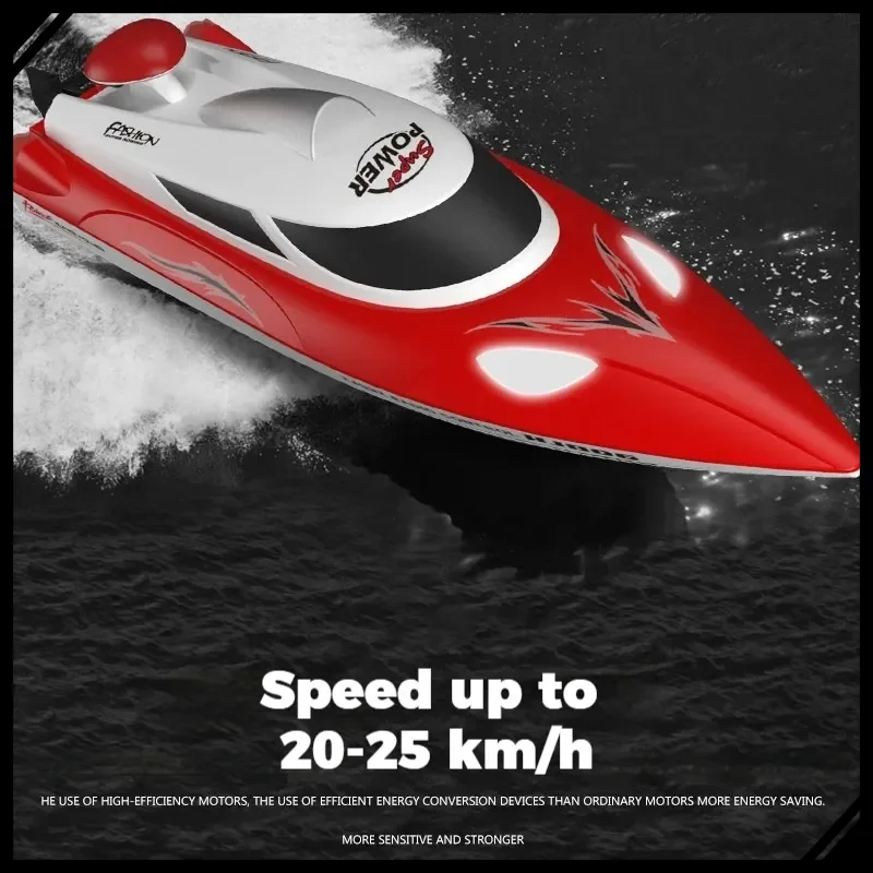 HJ806 RC High Speed Fishing Bait Boat 2.4G Water Cooled Capsize Recovery Electric Remote Control Boat for Kids Lake Toy