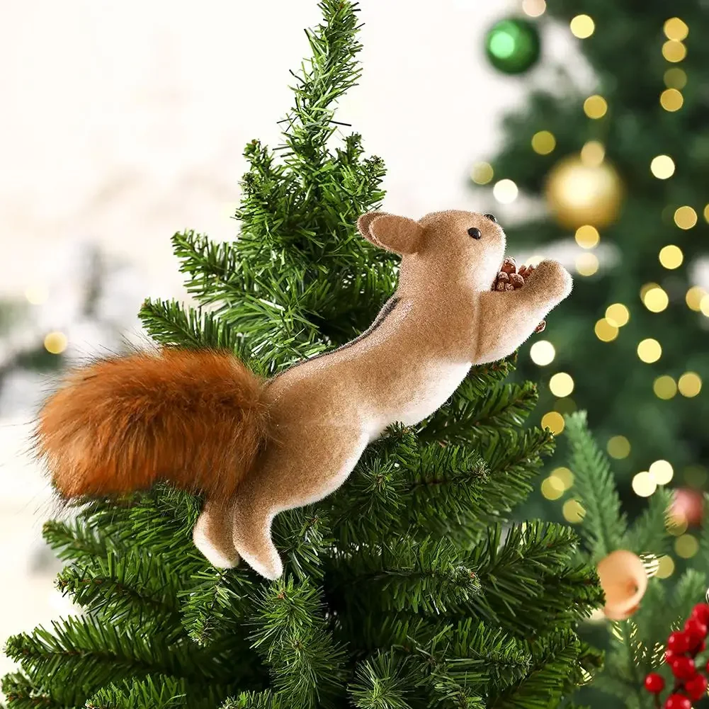 卓上装飾-クリスマスリスの装飾-魅力的なデザイン-コンプリートセット-クリエイティブなアレンジメント-プラスチックオーナメント