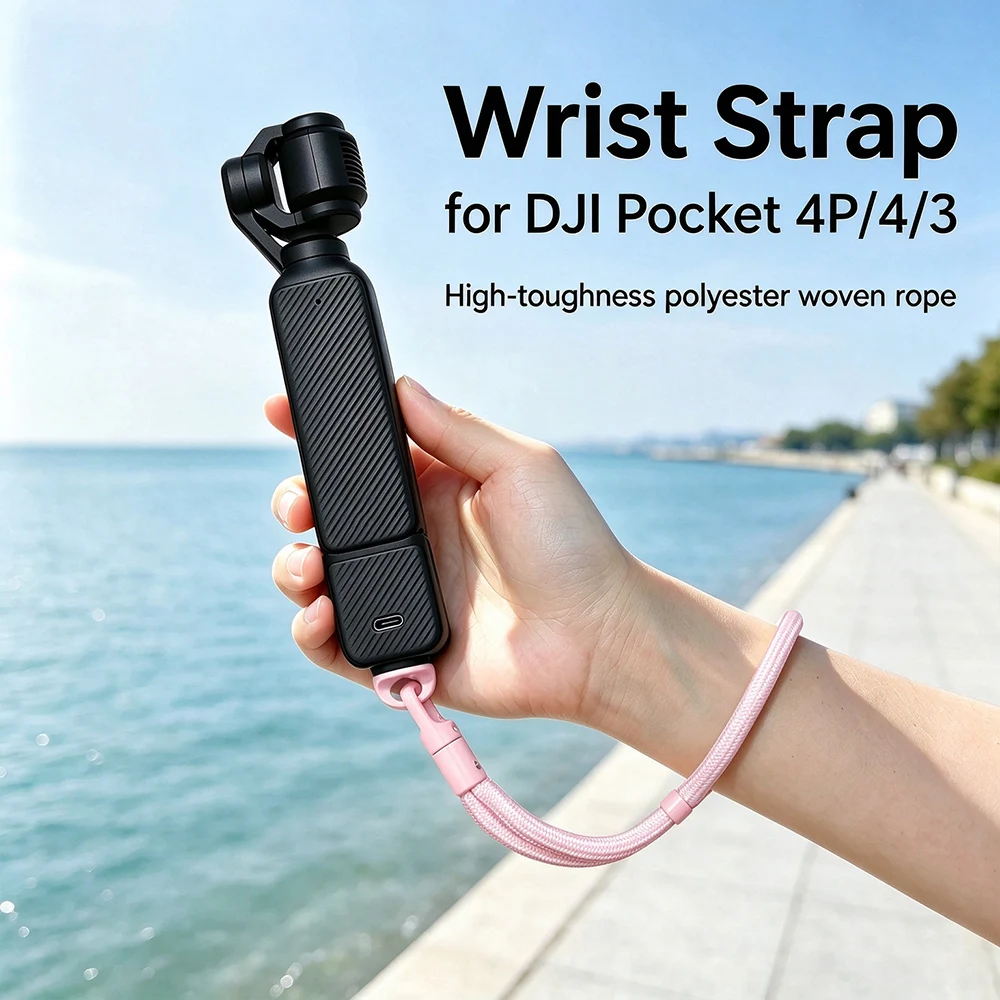 1/4 Screw Camera Wrist Lanyard Self Lock Anti Drop Hand Strap Pink for DJI Pocket4P Pocket4 Pocket3 Osmo Action Vlog Accessories