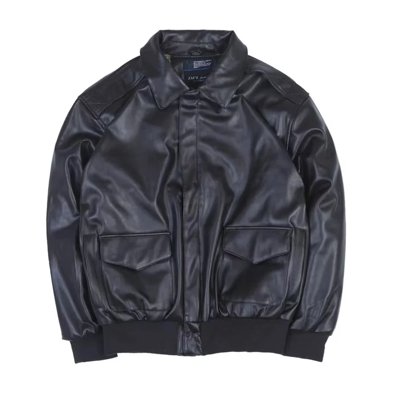 Moto Biker Coat Winter Thick Pilot Jacket PU Leather Vintage Oversize Men Moto Jackets